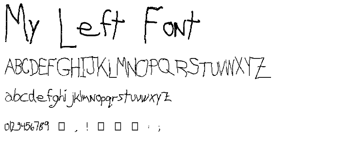 My Left Font font